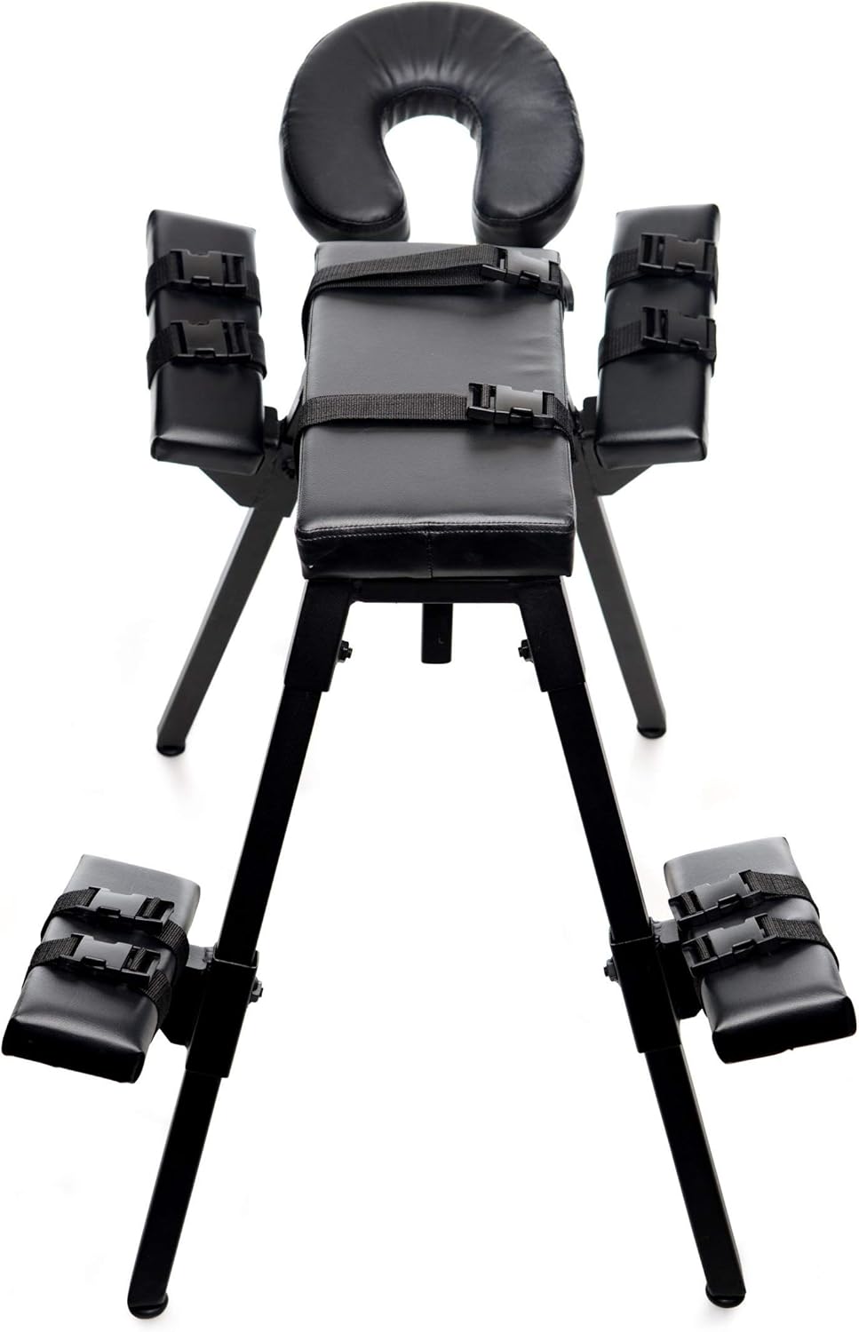 Master Series Adjustable Restraint Bench with Wrist Cuffs for Men, Women, and Couples, Padded Faux Leather Design, Face and Access Openings, Steel Frame, Fully Adjustable, Easy to Clean - Image 3